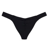 Montce Montce | Black Rib Added Coverage Uno Bikini Bottom Bikini Bottom