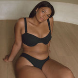 Montce Montce | Black Rib Lulu Bikini Bottom Bikini Bottom