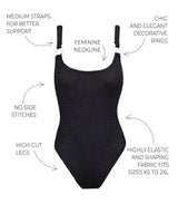 PARAMIDONNA ONE PIECE SWIMSUIT SOPHIA BLACK Onesize