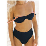 Revivre - to live again The 'Celine' Reversible Underwire Bikini Bra in Azura Rose bikini tops