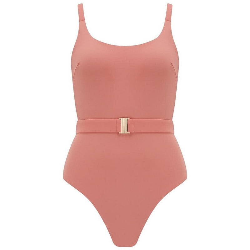 Revivre - to live again The 'Elle' Reversible One Piece in Azura Rose one piece