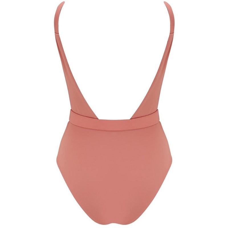 Revivre - to live again The 'Elle' Reversible One Piece in Azura Rose one piece