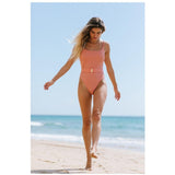 Revivre - to live again The 'Elle' Reversible One Piece in Azura Rose one piece
