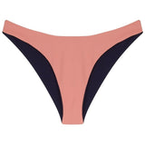 Revivre - to live again The 'Noemi' Reversible Bikini Brief in Azura Rose Bikini Bottom