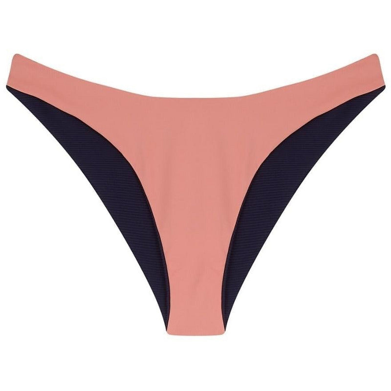 Revivre - to live again The 'Noemi' Reversible Bikini Brief in Azura Rose Bikini Bottom