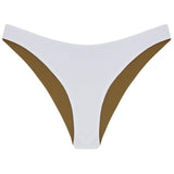 Revivre - to live again The 'Noemi' Reversible Bikini Brief in White Seagrass Bikini Bottom Extra Small / White Seagrass