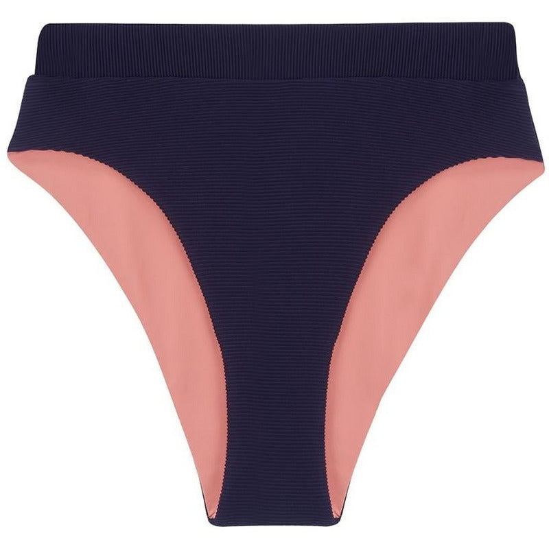 Revivre - to live again The 'Oriane' Reversible Bikini Brief in Azura Rose Bikini Bottom Extra Small / Azura Rose