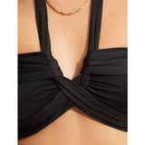 Seafolly Seafolly | Halter Bandeau | Black bikini top