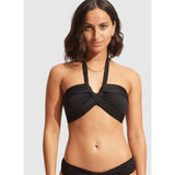 Seafolly Seafolly | Halter Bandeau | Black bikini top