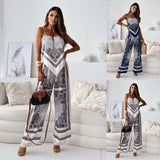 Printed Wrapped Pants Set