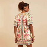 Crew Neck Printed Dress
