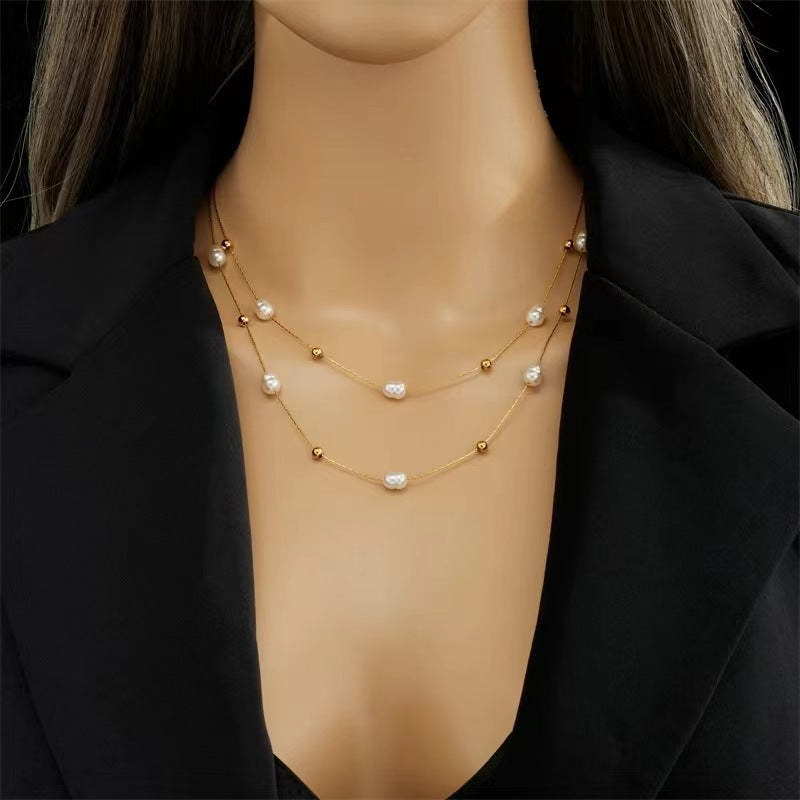Double-layer Pearl Necklace
