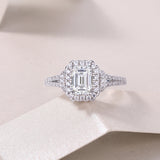 Moissanite S925, Silver And Platinum-plated