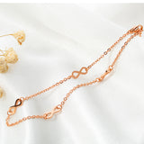 Eternal Rose gold anklet