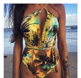 One Piece Swimsuit Backless Monokini Swimwear Women