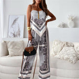 Printed Wrapped Pants Set