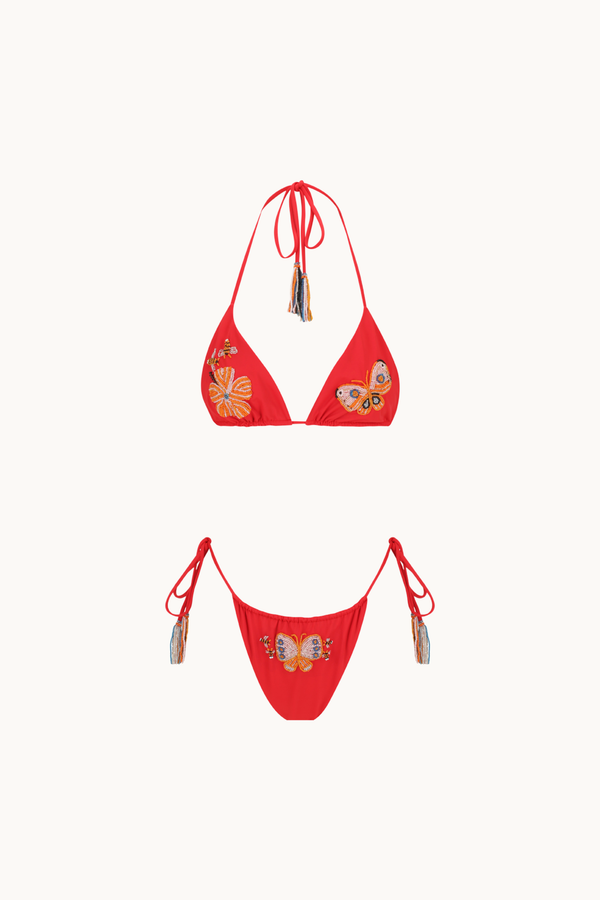 BEADED KINI SET - BUTTERFLY