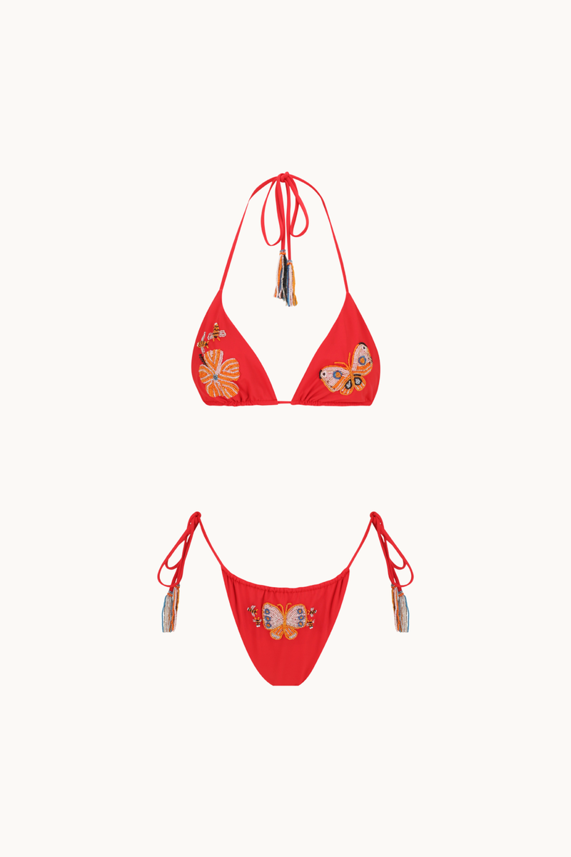 BEADED KINI SET - BUTTERFLY