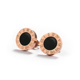 Roman Numeral Titanium Steel Ear Studs