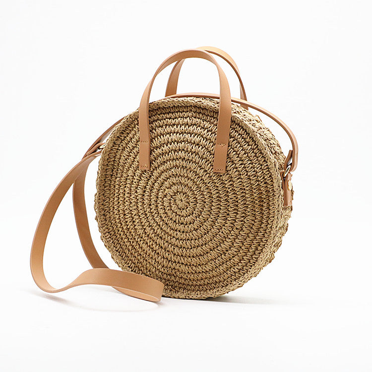 Round Straw Woven Bag