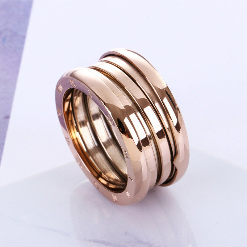 Titanium Steel Rose Gold Ring