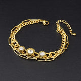 Multi-layer Pendant Gold Bracelet