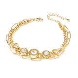 Multi-layer Pendant Gold Bracelet