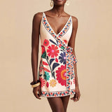 V-neck Wrap Style Mini