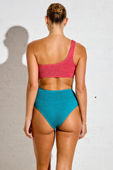 HIBISCUS MAILLOT - WATERMELON & TEAL