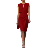 Cross And Knotted Round Neck Dress