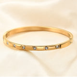 Inlaid Zirconium Bracelet