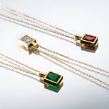 French Square Colour Zirconium Rock Candy Square Brick