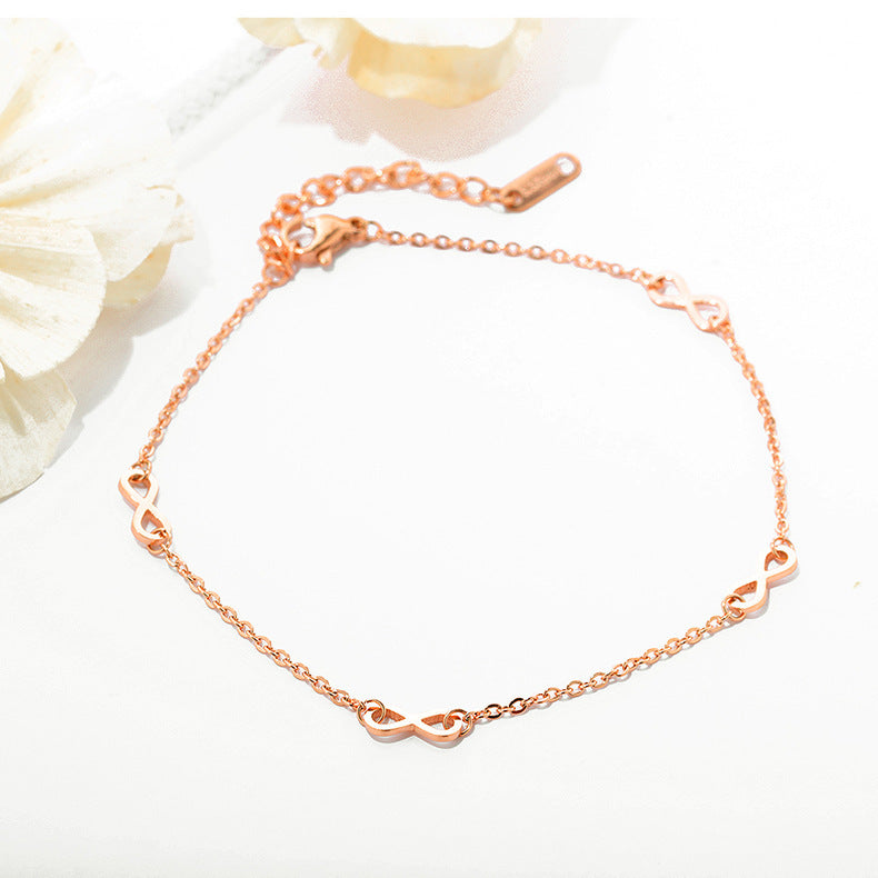 Eternal Rose gold anklet