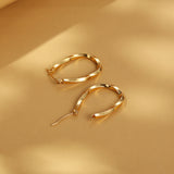 Twisted Wire U-shaped Earring Eardrop Titanium Steel
