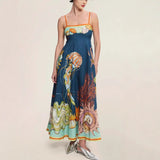 Under the Sea Cotton-linen Camisole Dress