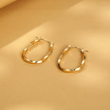 Twisted Wire U-shaped Earring Eardrop Titanium Steel