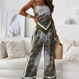 Printed Wrapped Pants Set