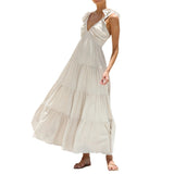 Cotton Sleeveless Lace Holiday Dress