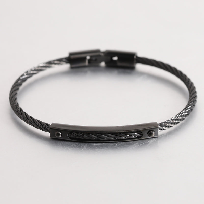 Titanium Steel Cable Fashion Steel Wire Openable Bracelet