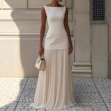 Solid Colour Sleeveless Dress