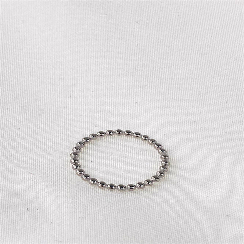 Solid Bead Stackable Ring