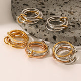 Stainless Steel Twin Simple Ring