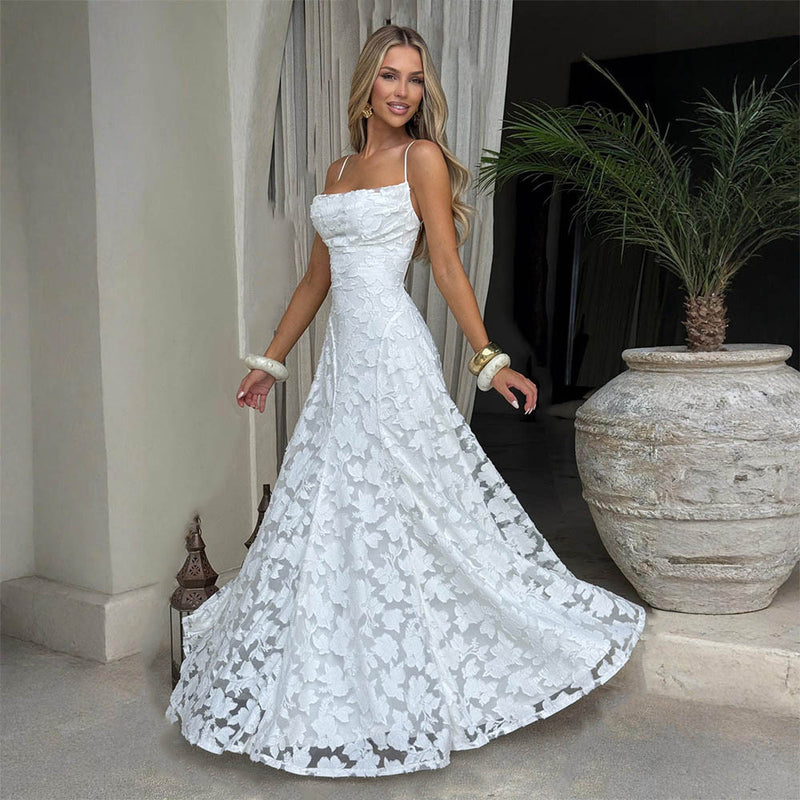 Sling Chiffon Elegant Backless Dress