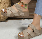 Casual Woven Solid Colour Sandals