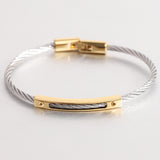 Titanium Steel Cable Fashion Steel Wire Openable Bracelet