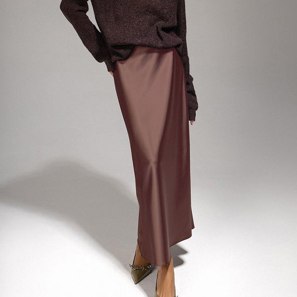 Satin Brown Skirt