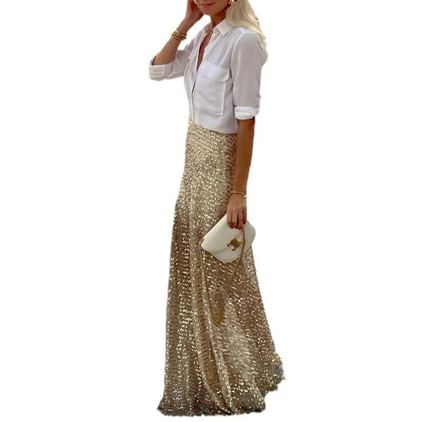 Sequin Long Skirt Sequin Skirt