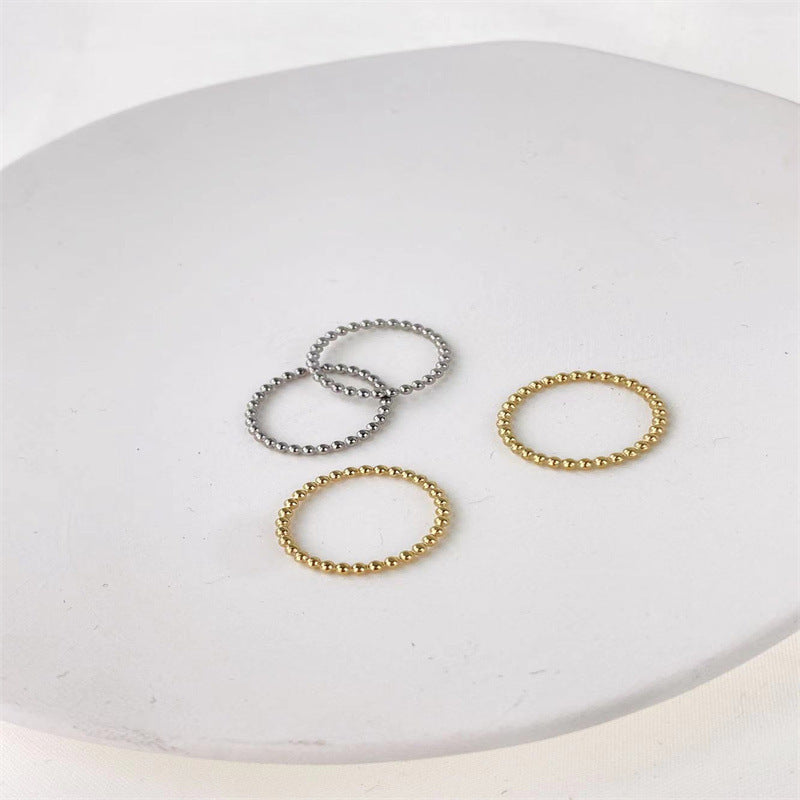 Solid Bead Stackable Ring