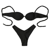 Woven Strap Seaside Swimwear Women