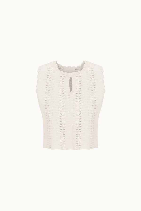 KALANAI CROCHET TOP - CREAM